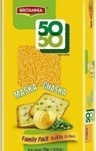 Britannia 50-50 Cracker – maska chaska Familie Packung -insgesamt – 6x62g / 372g