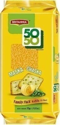 Britannia 50-50 Cracker – Maska Chaska Family Packung 6x62g -Gesamt 372g