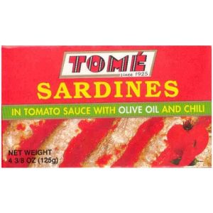Tome – Sardinen in Tomatensauce mit Olivenöl und Chili – 125 G