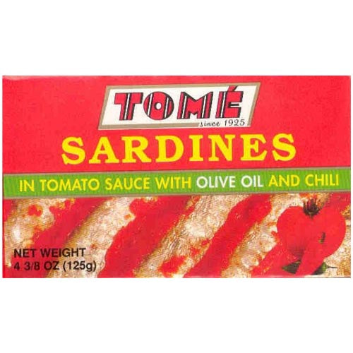 Tome – Sardinen in Tomatensauce mit Olivenöl und Chili – 125 G