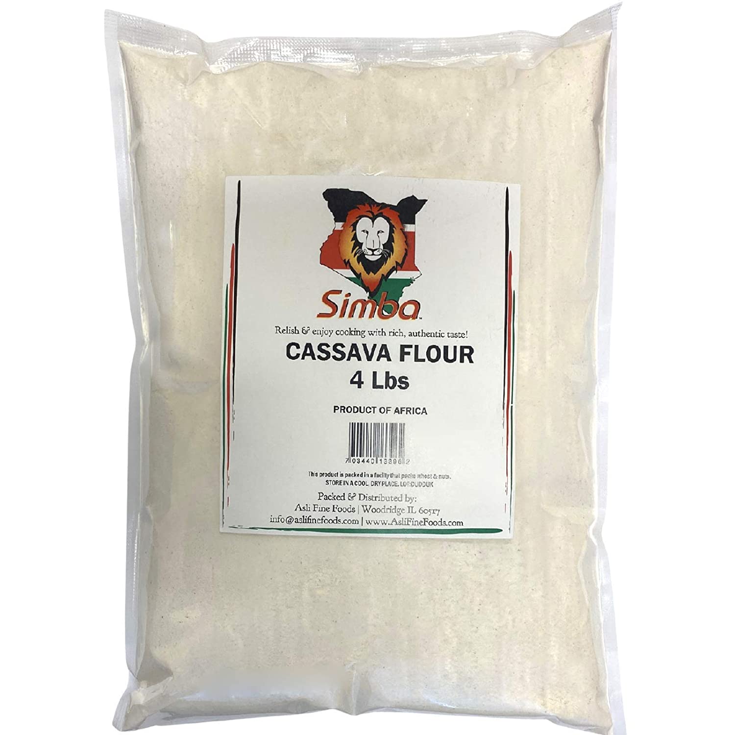 Simba Cassava Mehl, 4 Pfund