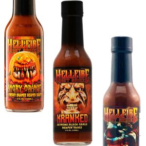 Hellfire Angry Kranked Bastard scharfe Saucen, 3/ . – 5oz