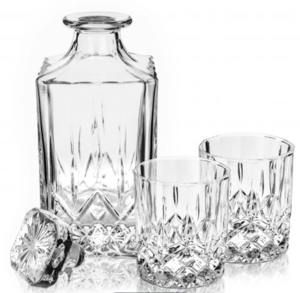 Viski – AdmiralTM – Kristallbecher und Dekanter Set
