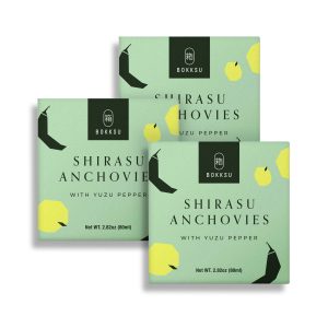 Bokksu Tinned Shirasu Anchovies with Yuzu Pfeffer (3-Packung)