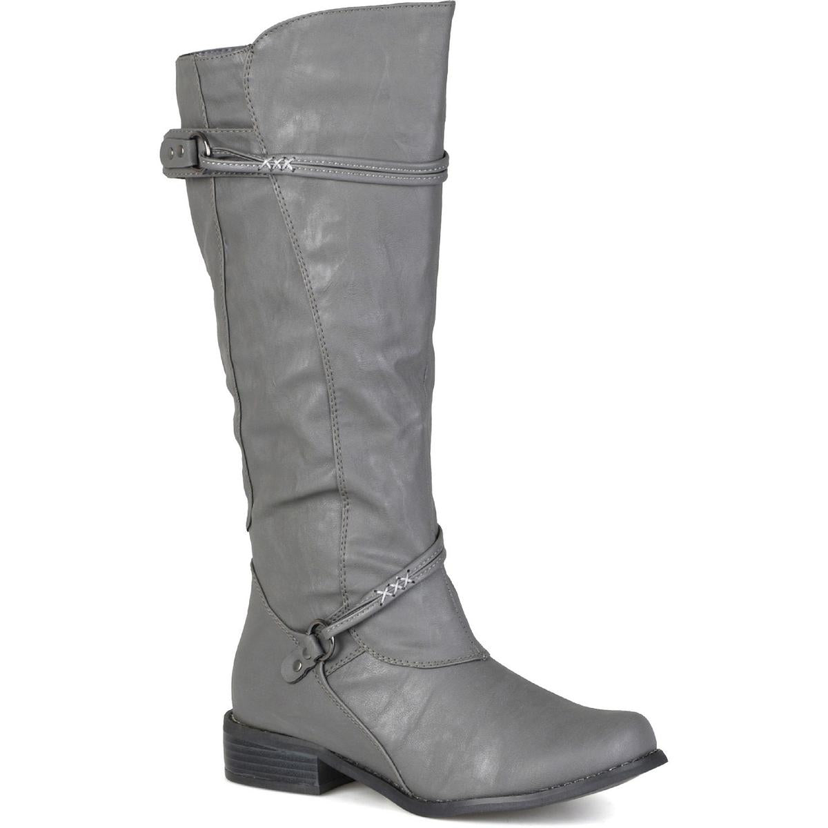 Harley Imitat Leder Kniehohe Stiefel