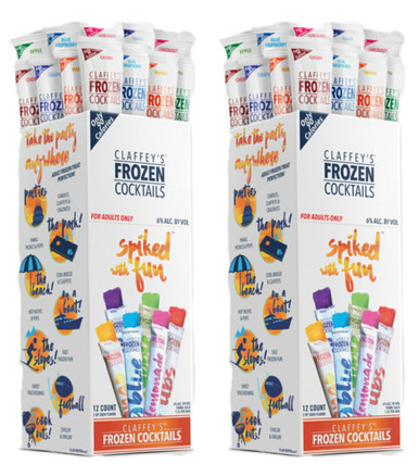 Claffey's Gefrorene Cocktails Freezer Pops Sortiment Packung, 3,38 fl oz (24 Stück)