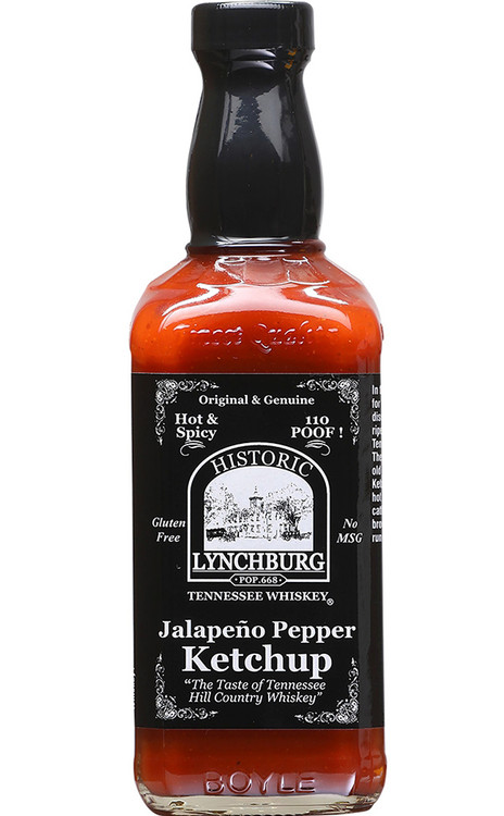 Historic Lynchburg Tennessee Whiskey Heiß und Würzig 110 Proof Jalapeno Pfeffer Ketchup, 15 Unzen