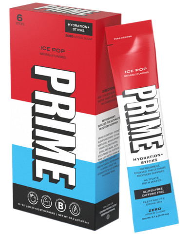 Prime Hydration Elektrolyte trinken Mischung Ice Pop, 6 Stück
