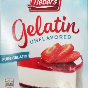 Lieber’s Unflavored Gelatin Pulver, reines Eiweiß, zuckerfrei, 1 Unze, 2 Packungen