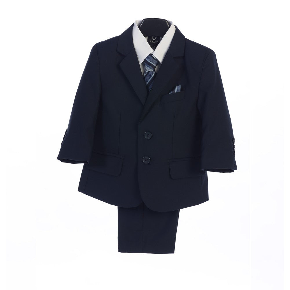 Baby Jungen Marine Jacke Weste Krawatte Tasche quadratische Hemd Hose 5 Stück Anzug 6-24M
