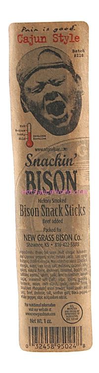 Pain is Good Batch 218 Cajun Stil Bison Snack Sticks, 1 Unze