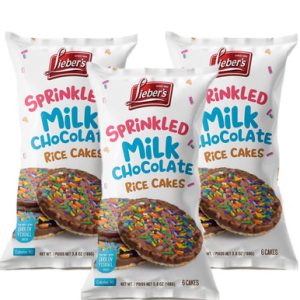 Birthday Colorful Sprinkles Schokoladenreiskuchen, 3,8 Unzen (Packung mit 3)