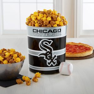 Garrett Popcorn Chicago weiß Sox klassische Dose & 2 Lou-Pizzas