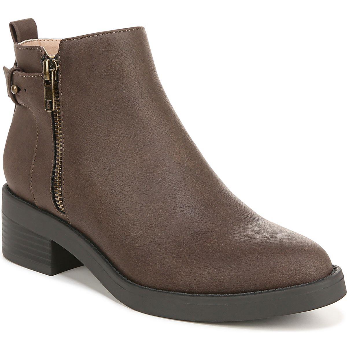 Bonus Kunstleder Block Absatz Stiefeletten