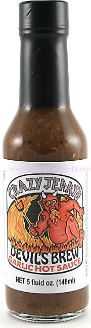 Verrückte Jerry's Devil's Brew Knoblauch Chilisauce, 5oz