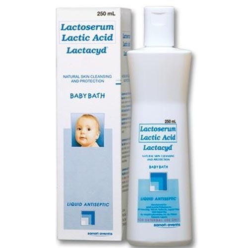 Sanofi – Lactoserum Milchsäure – Lactacyd – Babybad – Natürliche Hautreinigung und -schutz – Flüssiges Antiseptikum – 250 ML
