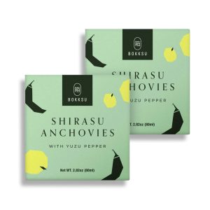 Bokksu Tinned Shirasu Anchovies with Yuzu Pfeffer (2-Packung)