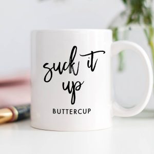 Digibuddha – Saugen Sie es Buttercup Tasse, lustige motivierende Kaffeetasse
