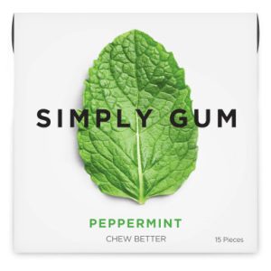 Simply Gum All natürliche Kaugummi Pfefferminze, 15 Stück