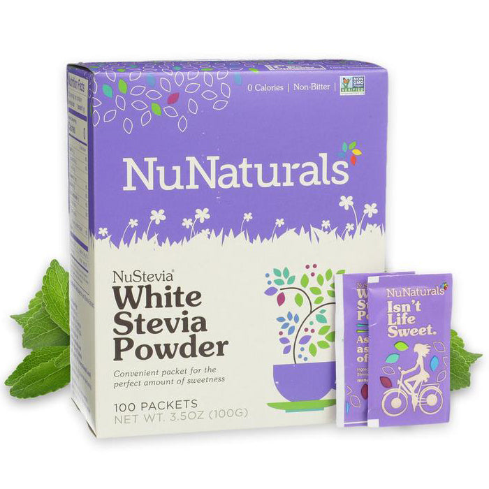 NuNaturals – Weiß Stevia Pulver Packets, 3,5 Unzen – Jetzt bei PlantX kaufen