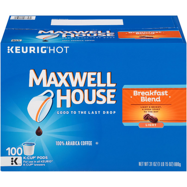 Maxwell House Frühstücksmischung K-Cup Kaffeepads, 100 ct