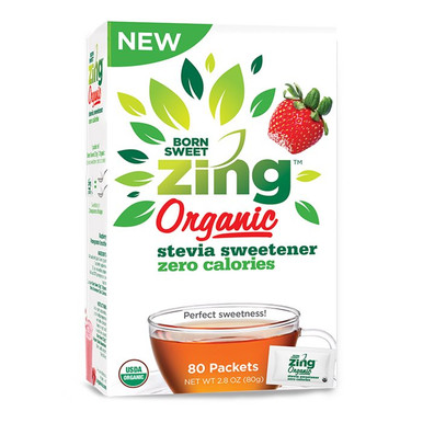 Born süß Bio Zing Stevia Süßstoff, 80 Packungen