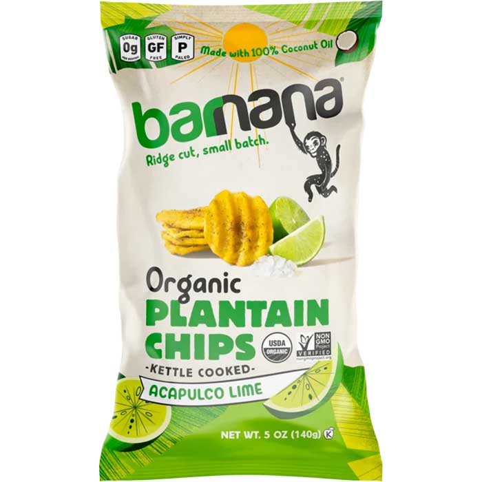 Barnana – Wegerich Chips Acapulco Limette, 5 Unzen – Packung mit 6