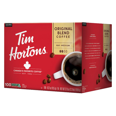 Tim Hortons Original Blend Premium Kaffee Einzelportion K-Cup Kaffeepads, 100 ct