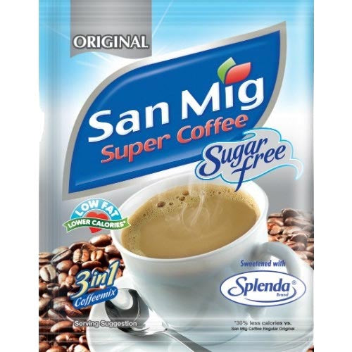 San Mig – Super Kaffee – Original – ZUCKERFREI – 3 in 1 Kaffeemischung
