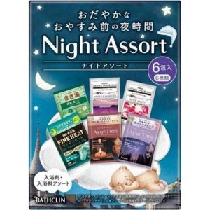 Bathclin Night Assort – 6 Badezusätze für entspannende Nächte