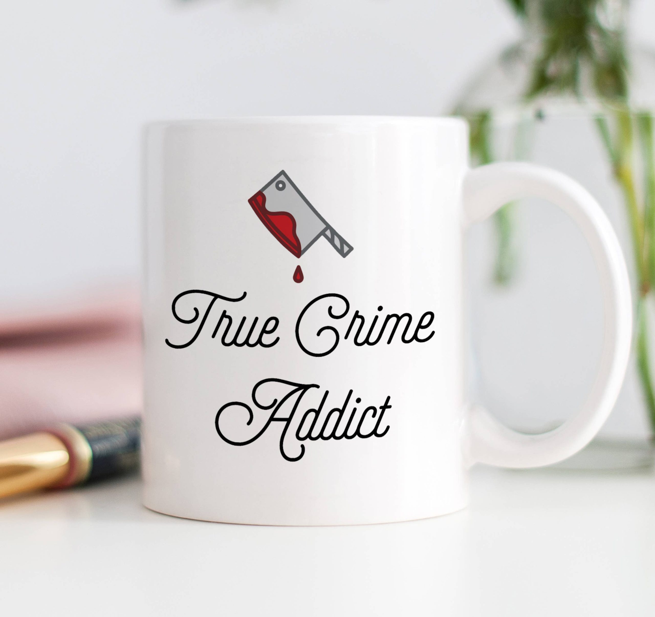 Digibuddha – True Crime Addict Tasse, dokumentarische Enthusiasten Kaffeetasse