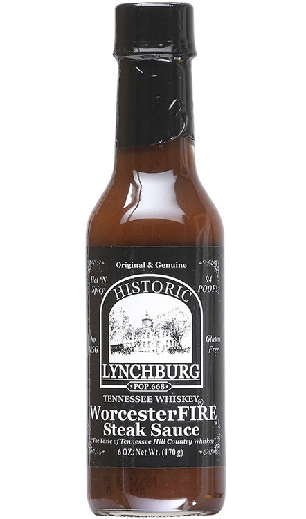 Historic Lynchburg Tennessee Whiskey WorcesterFIRE Steaksauce, 6 Unzen