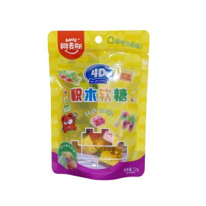 Amos Dual-Geschmack Baustein Gummy Süßigkeiten – Frucht- und Milchgeschmack 72g