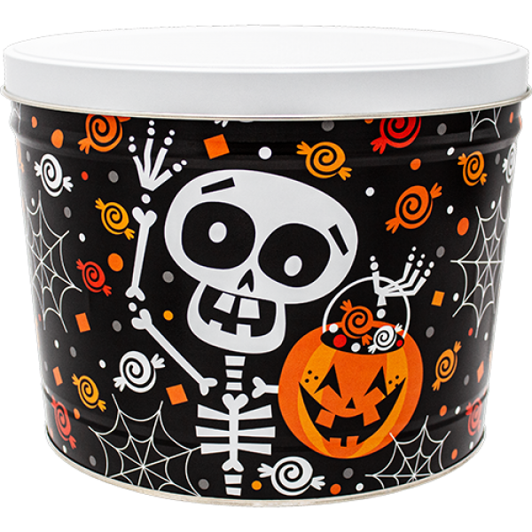 2 Gal Spooky Skelett Halloween Popcorn Blechdose