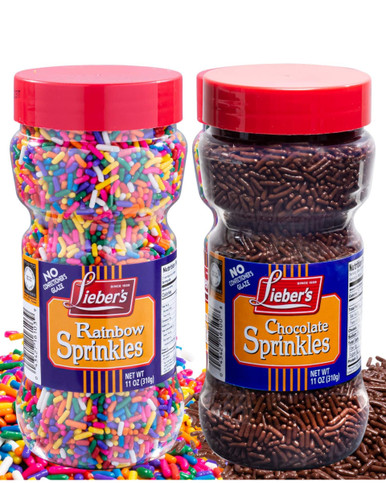 Lieber's Passah Schokolade & Regenbogen Streusel, 11 oz (2 Stück)