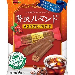 Bourbon, Zeitaku Rumando, Ethiopia Moca, Crispy Crape Keks mit Kaffeecreme, 9 Stück
