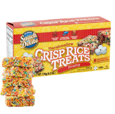 Snack Delite Fruity Pebbles Marshmallow Crisp Reis Leckereien, Glutenfrei, einzeln verpackt, 8 Stück