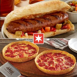 das original nottoli & son 4 italienische Wurst-Sandwich-Kit & 2 Pizzas