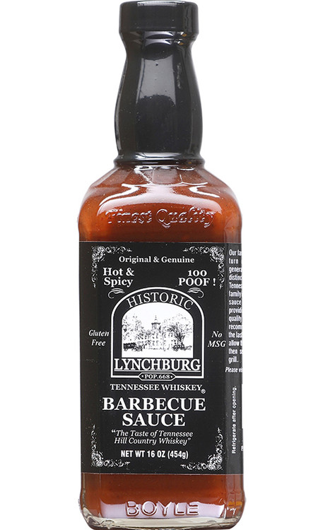 Historic Lynchburg Tennessee Whiskey Jack Daniel's 100 Proof Hot & scharf BBQ, 16 Unzen