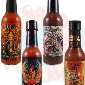Hottest Trinidad Scorpion and Moruga scharfe Saucen 4 Packung, 4/ . – 5oz
