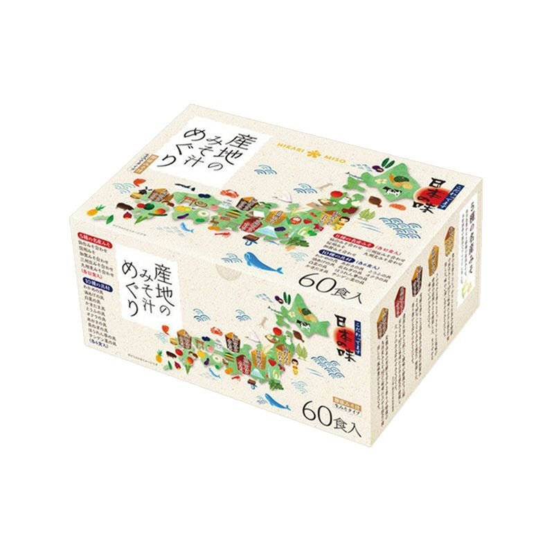 Hikari Miso Instant Miso Suppen-Sortiment-Box 60 Pakete