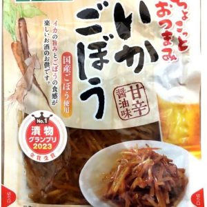 Sugano, Ika Gobo, Burdock & Squid, Sojasauce Tsukemono, in 1 Packung – 90g