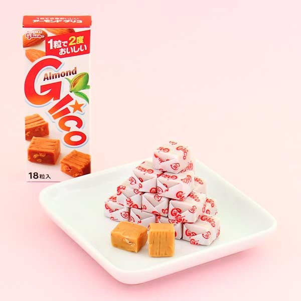 Glico Mandel Karamell Süßigkeiten Würfel