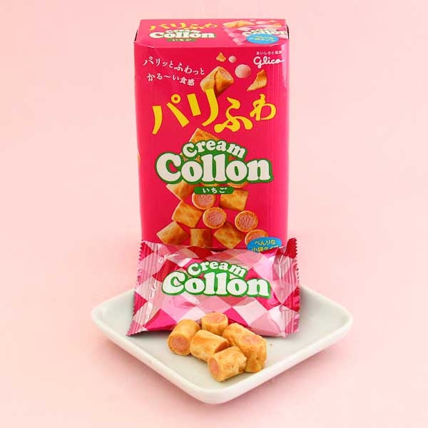 Glico Creme Collon Keks Roll Party Box – Erdbeere