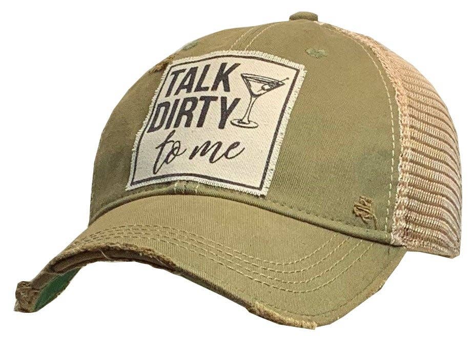 Vintage Life Talk Dirty zu mir Distressed Trucker Hut Baseball Kappe Un
