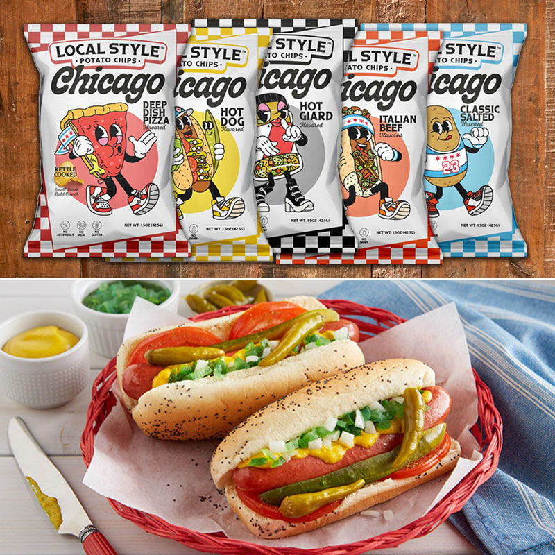 Lokale Stil 10pk Vielfalt & Portillo Hot Dog Kit