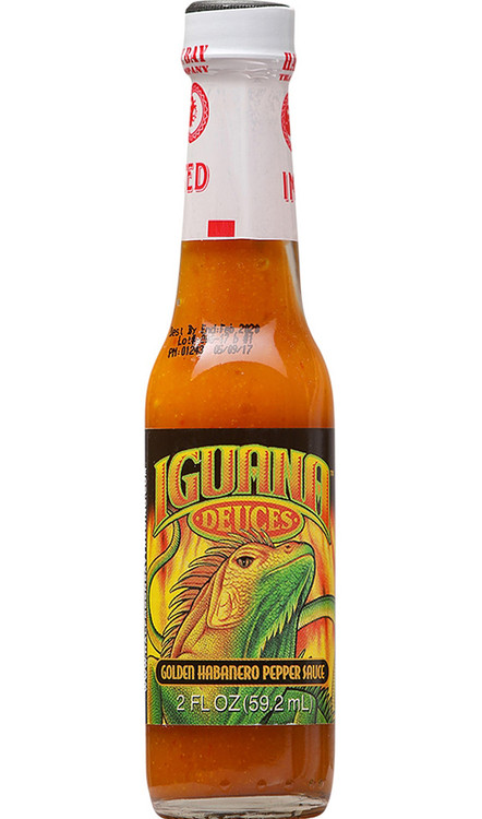 Iguana Bold Gold Habanero Mini Chilisauce, 2oz