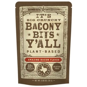 Alle Y'alls Lebensmittel – große knusprige Bacony Bits Y'all Vegan Bacon, 2,69 oz