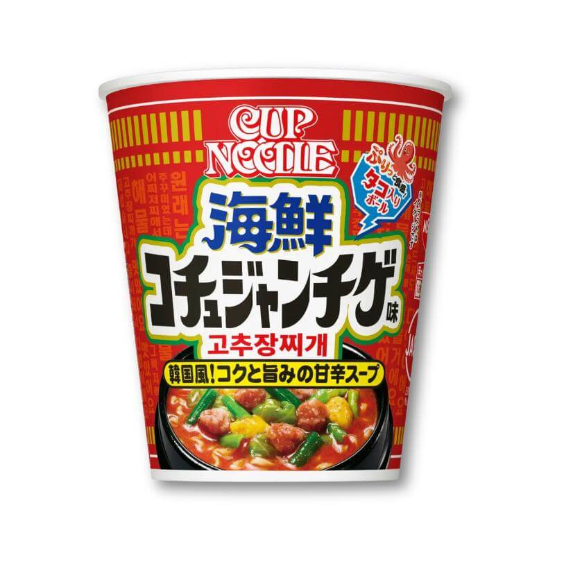 Nissin Tasse Nudeln Meeresfrüchte Gochujang Stew Geschmack