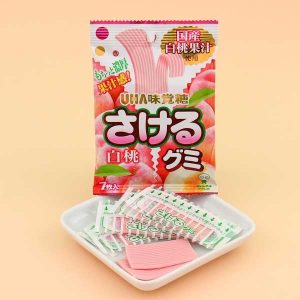 UHA Sakeru Split Fruchtgummi Süßigkeit – Pfirsich